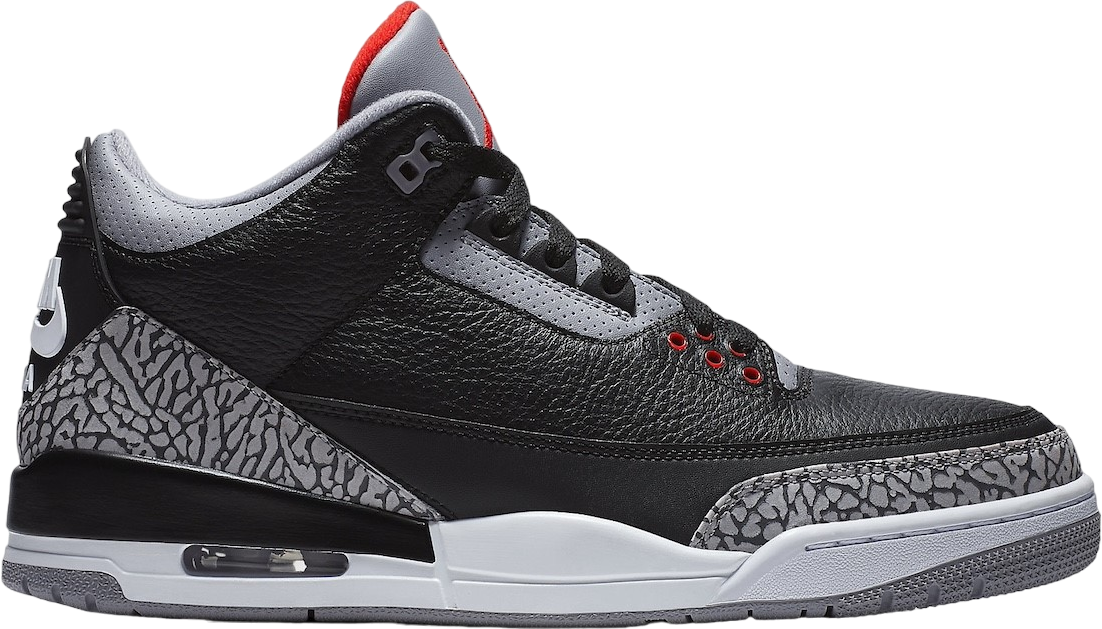 Air Jordan 3  Black Cement Reimagined  Matching T-Shirts, Hoodies & More