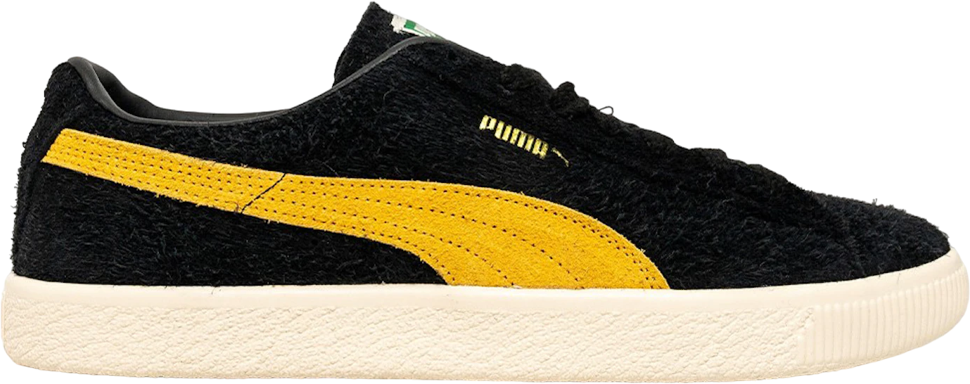 Puma Suede Vintage Black Mustard Seed Hairy Suede