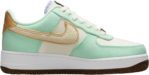 Air Force 1 Pineapple Canvas  Green Glow Coconut Metallic 