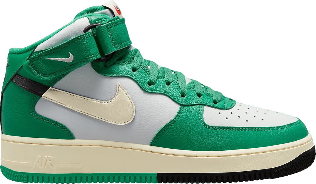 Nike Air Force 1 Mid Split  Summit White Stadium Green