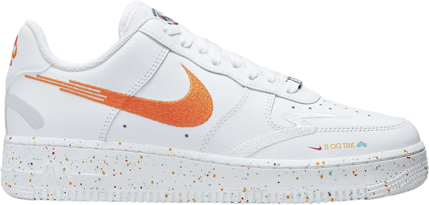 Nike Air Force 1 '07 LX Low Leap High  White Safety Orange Washed Teal 