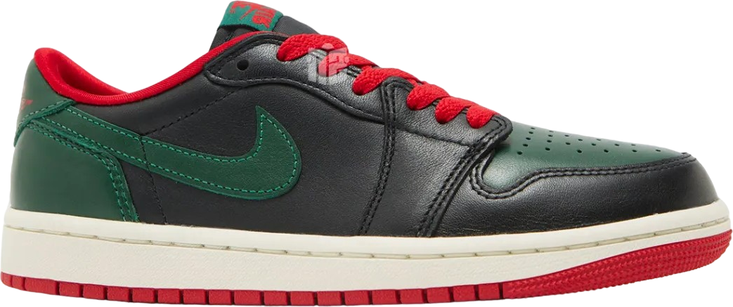 Air Jordan 1 Low OG  Black/Gorge Green/Varsity Red