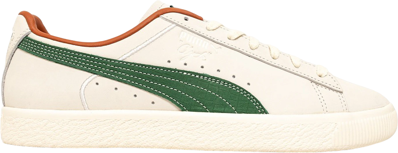 Puma Clyde FG Pristine White Vine Green