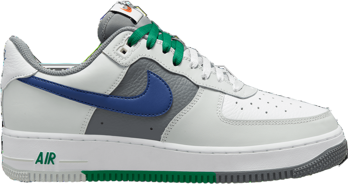 Nike Air Force 1 Low '07 LV8 Split  Light Silver Royal Blue White 