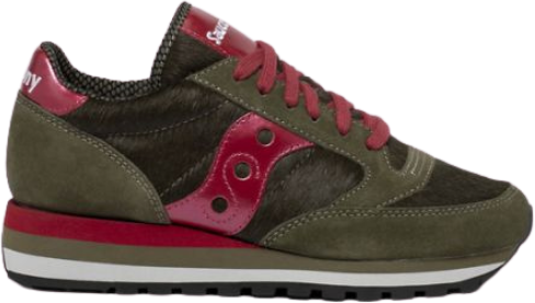 Saucony Jazz Triple Ponyskin Green Raspberry Sneaker 