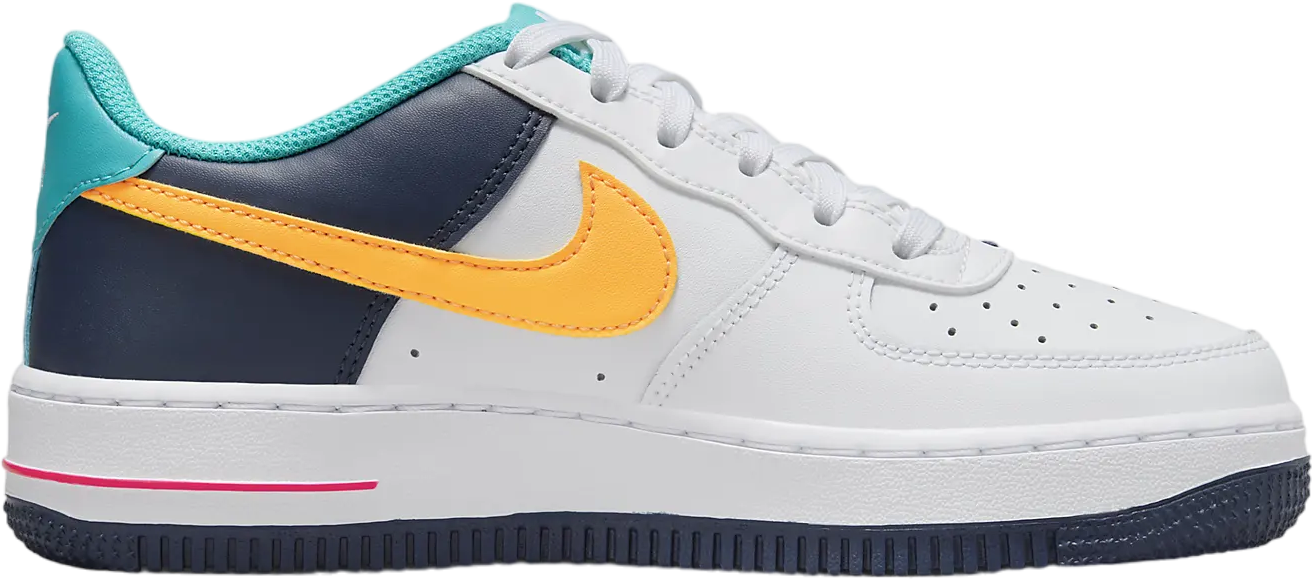 Nike Air Force 1  White Thunder Blue Dusty Cactus Racer Pink 