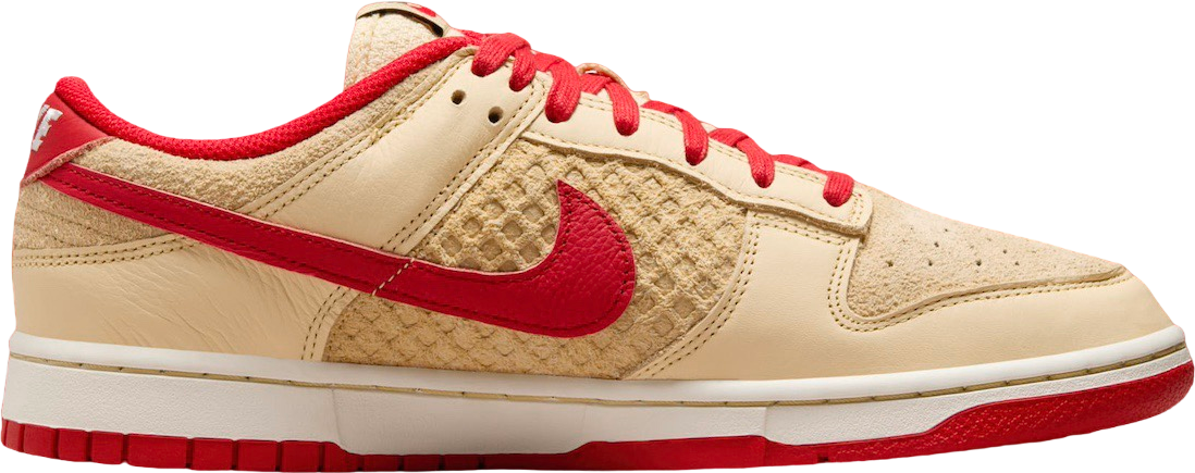 Nike Dunk Low Strawberry Waffle  Pale Vanilla University Red Wheat 